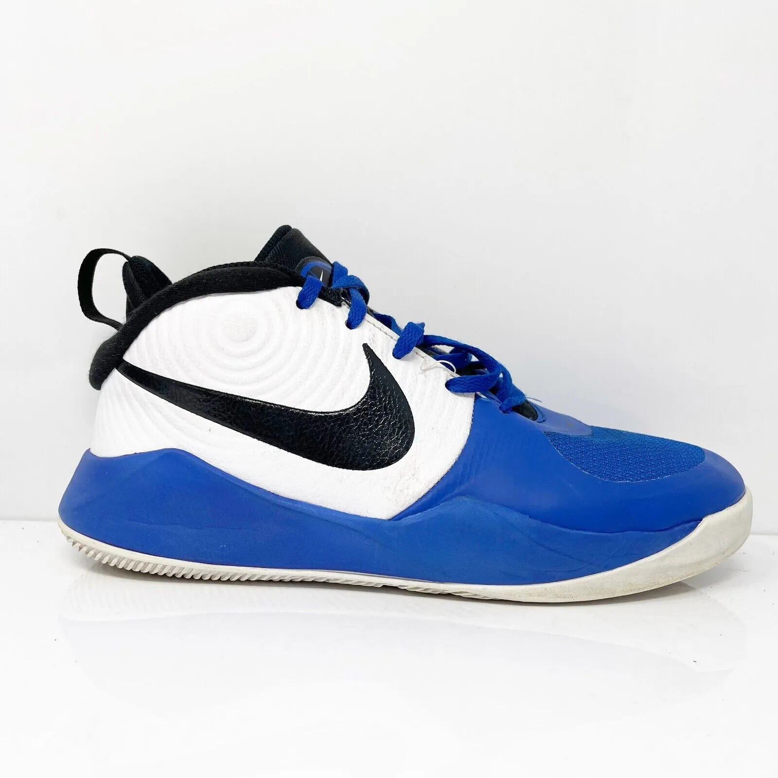 Nike Boys Team Hustle D9 AQ4224-405 Blue Basketball Shoes Sneakers Size 6Y