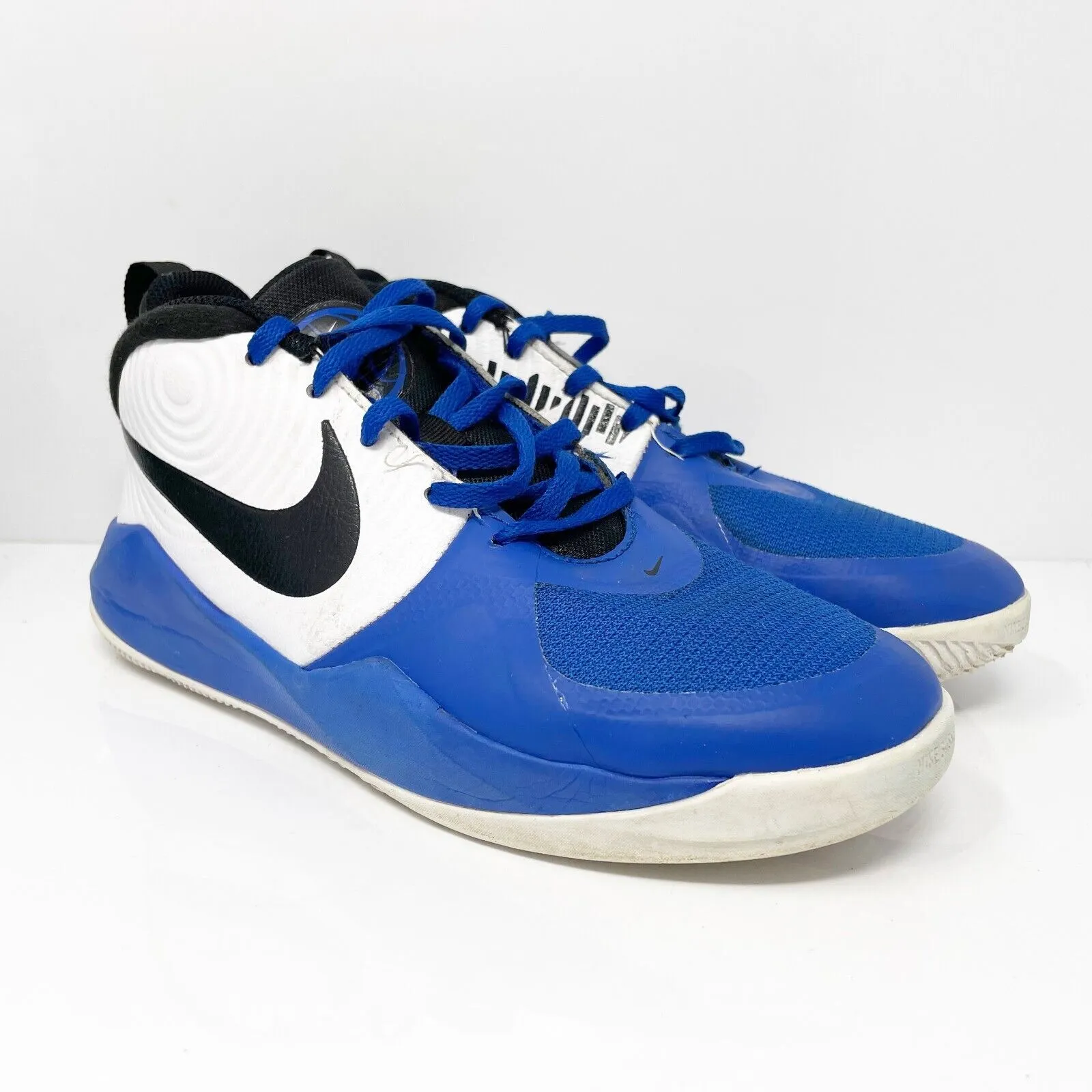 Nike Boys Team Hustle D9 AQ4224-405 Blue Basketball Shoes Sneakers Size 6Y