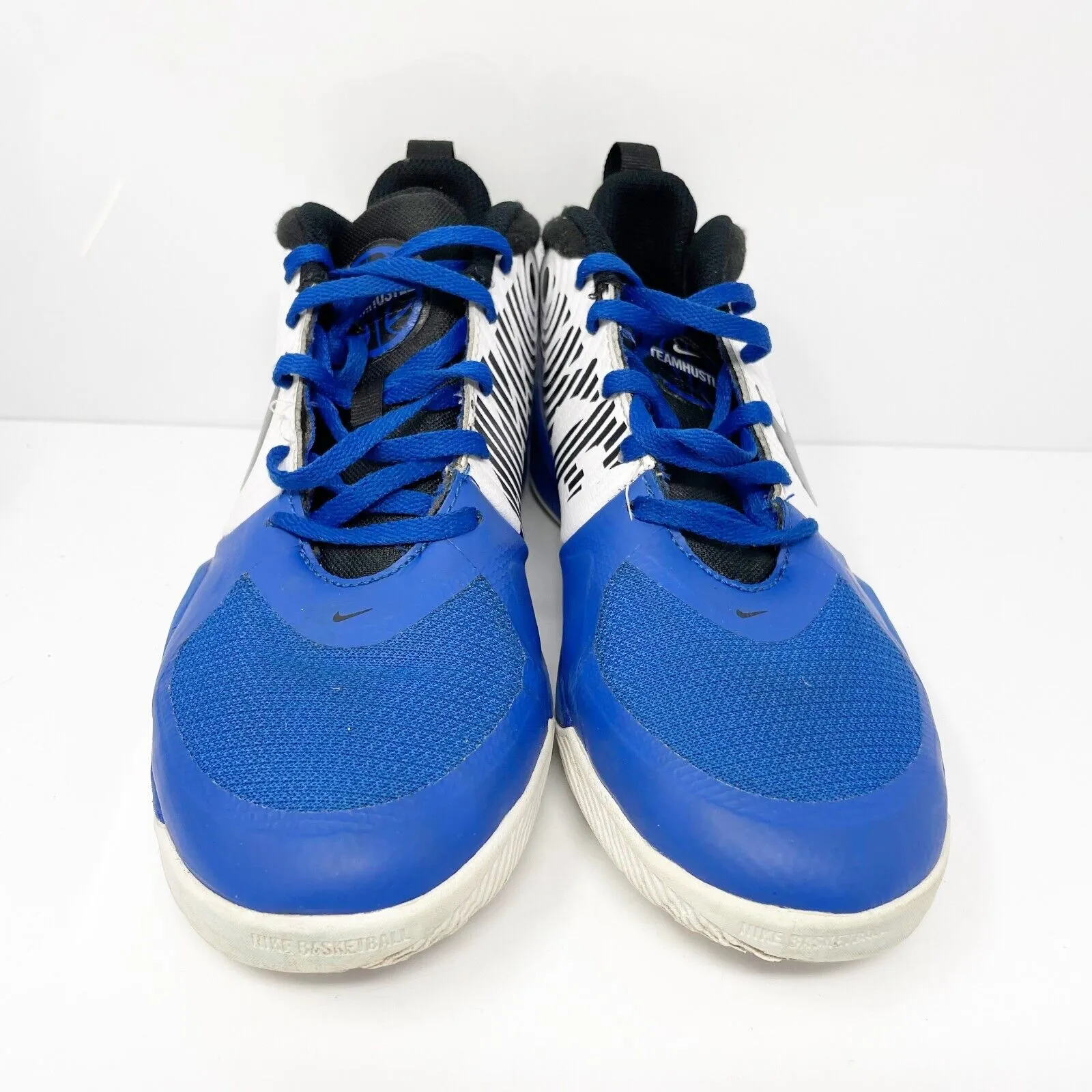 Nike Boys Team Hustle D9 AQ4224-405 Blue Basketball Shoes Sneakers Size 6Y