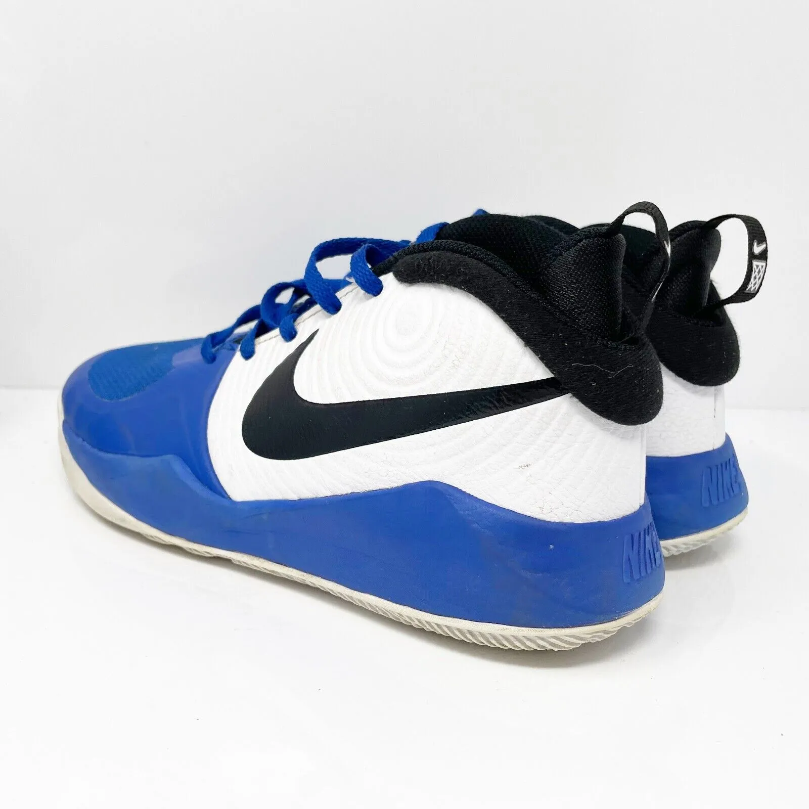 Nike Boys Team Hustle D9 AQ4224-405 Blue Basketball Shoes Sneakers Size 6Y