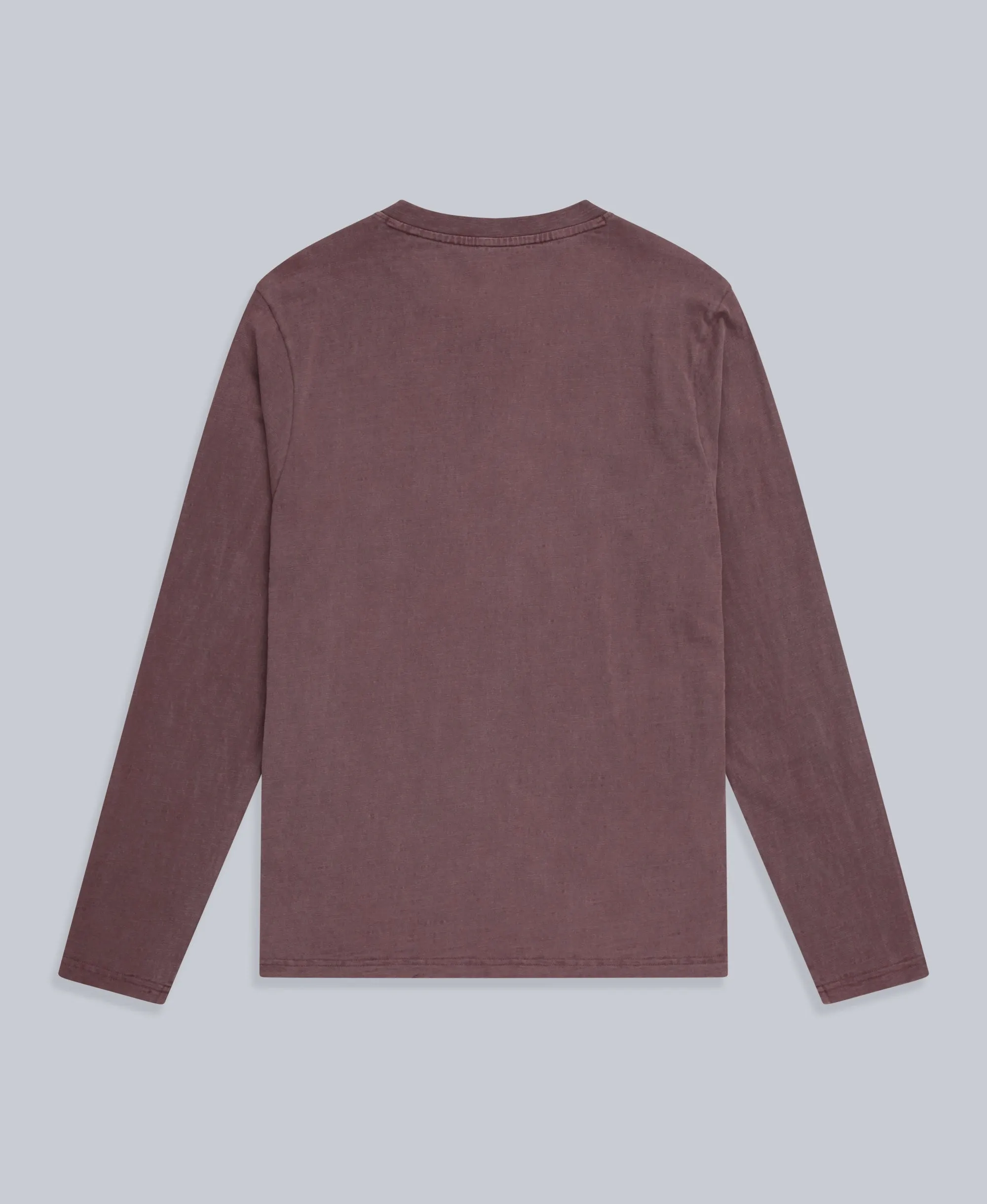 Noah Mens Henley Top - Burgundy