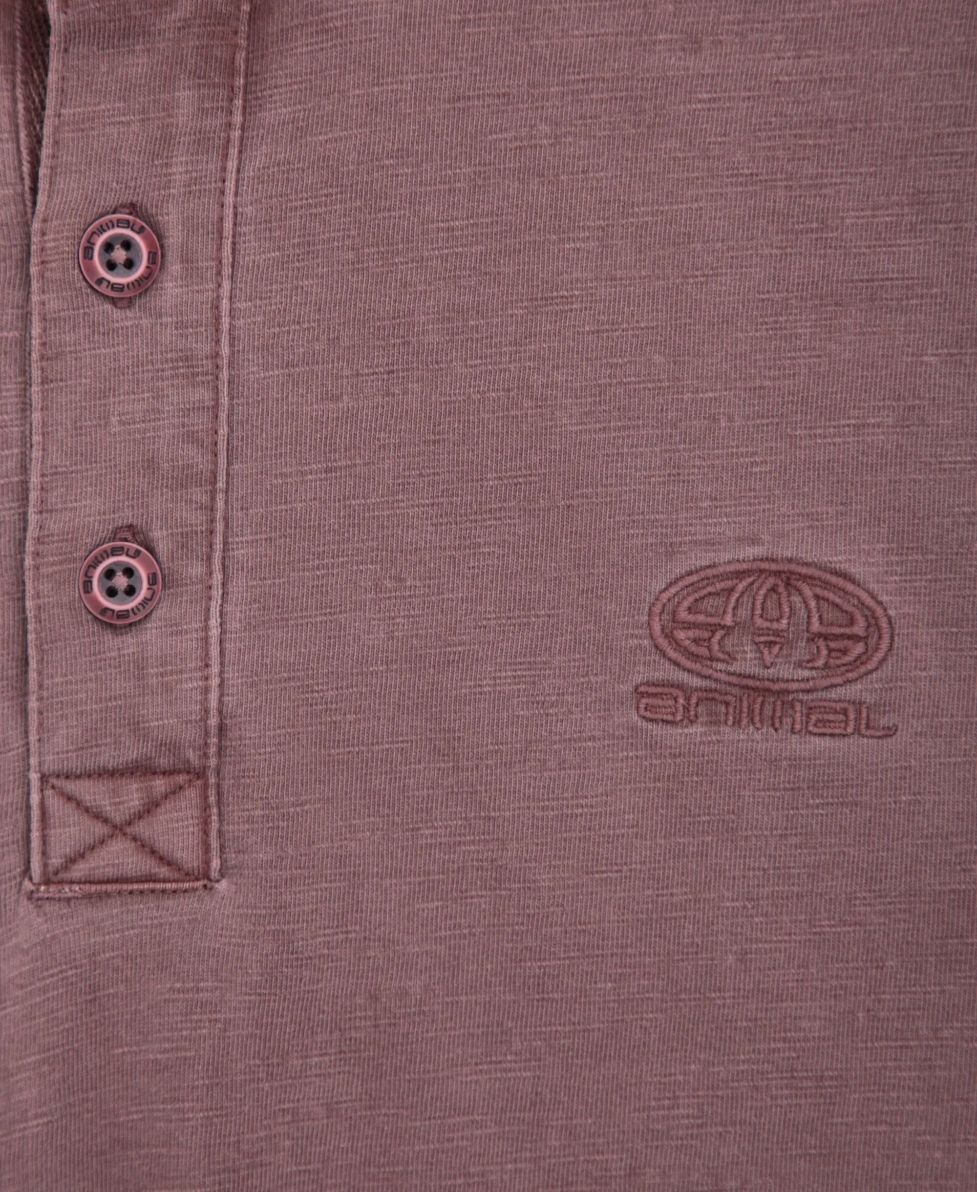 Noah Mens Henley Top - Burgundy