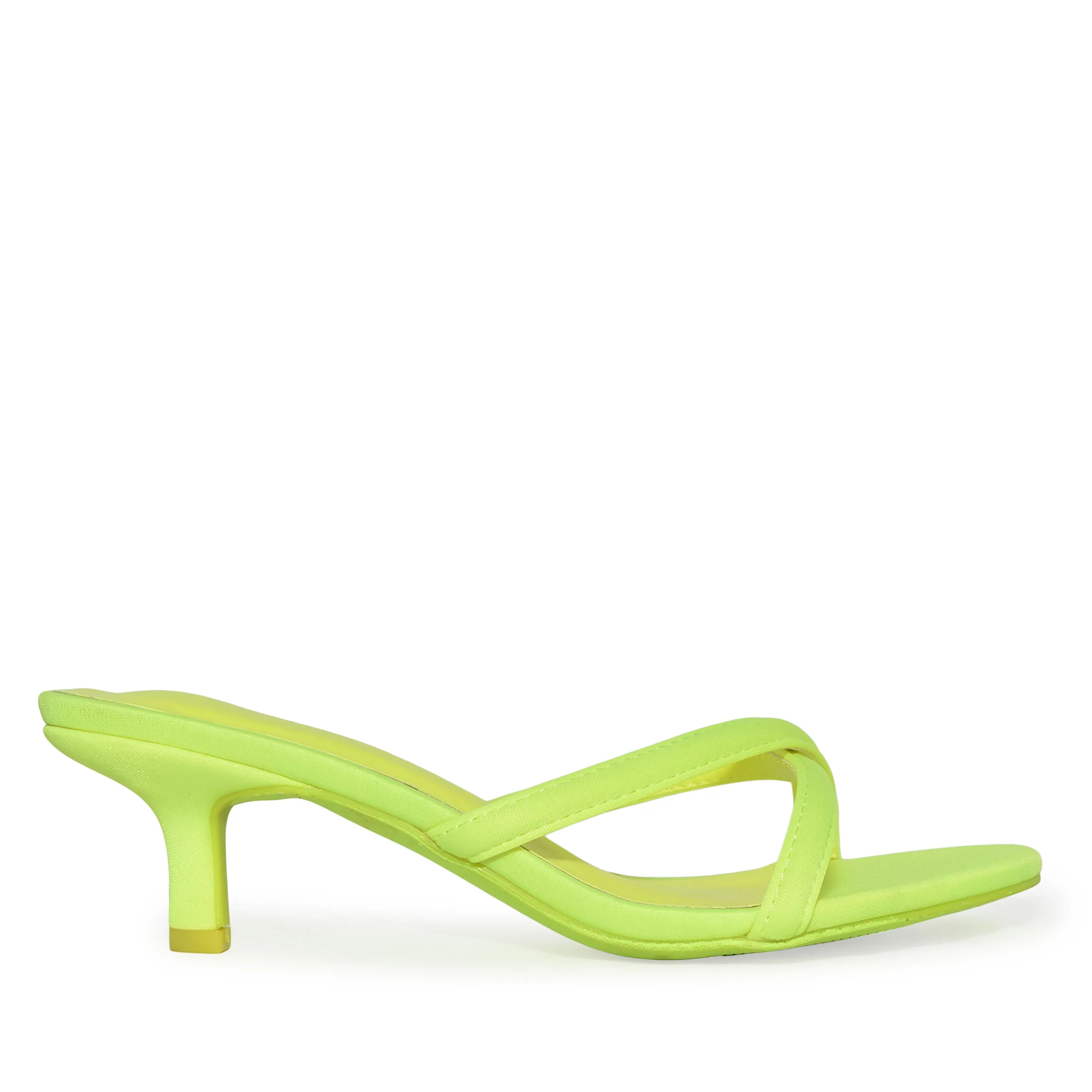 NOLITA-01 Minimalist Strappy Crisscross Low Kitten Heel Sandals