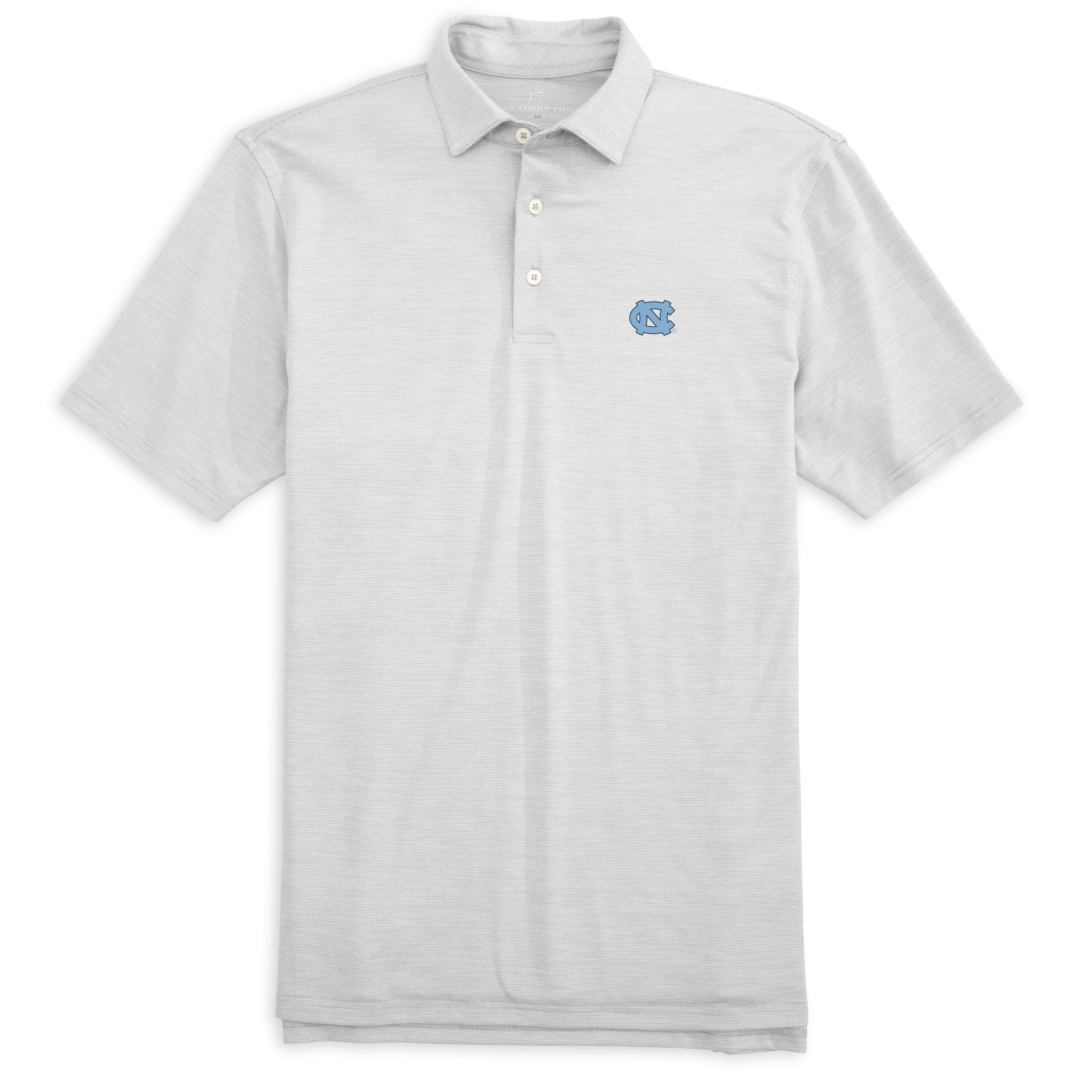 North Carolina Grey Driver Spacedye Perf Polo by Southern Tide