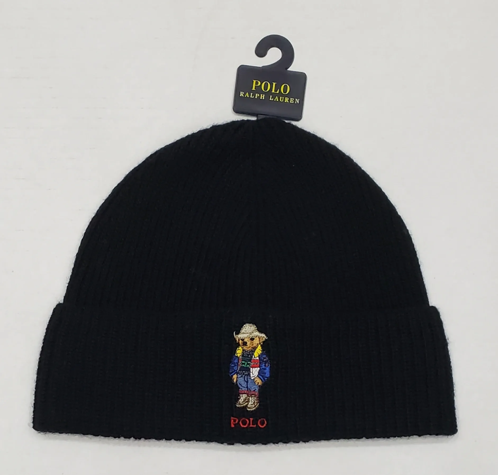 Nwt Polo Ralph Lauren Black Cowboy Teddy Bear Embroidered Skully