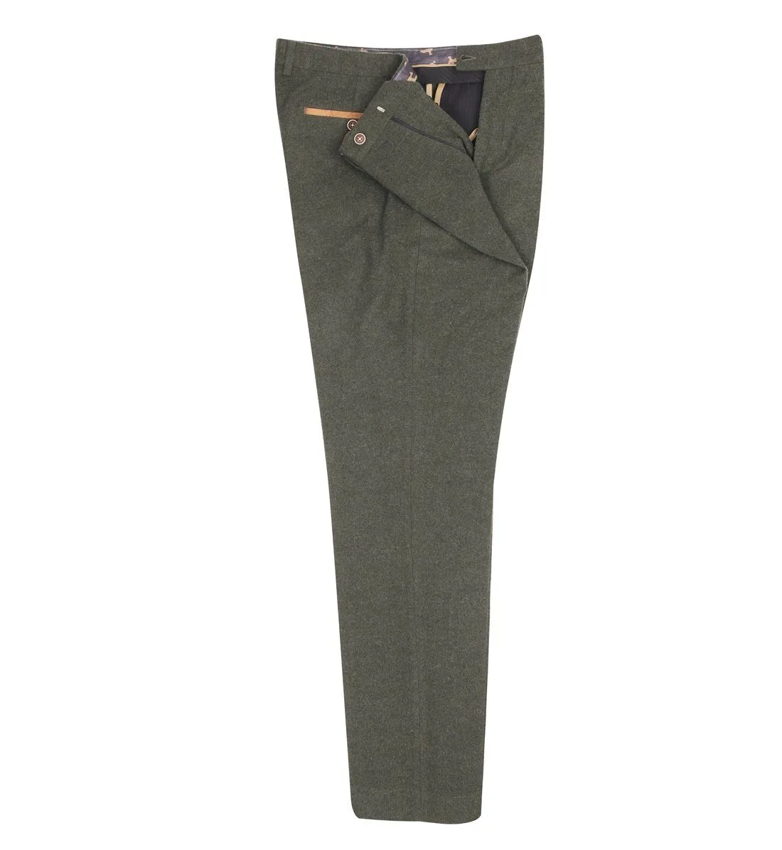 Olive Tweed Suit Trousers