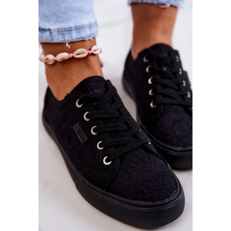 Openwork Sneakers Big Star JJ274064 Black