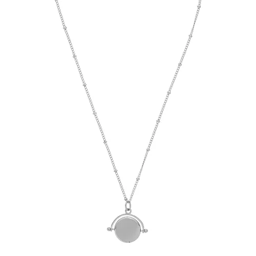 Orelia Faceted Disc Spinner Necklace