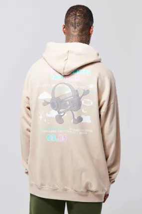 Oversized Rhythm Runners Graphic Hoodie