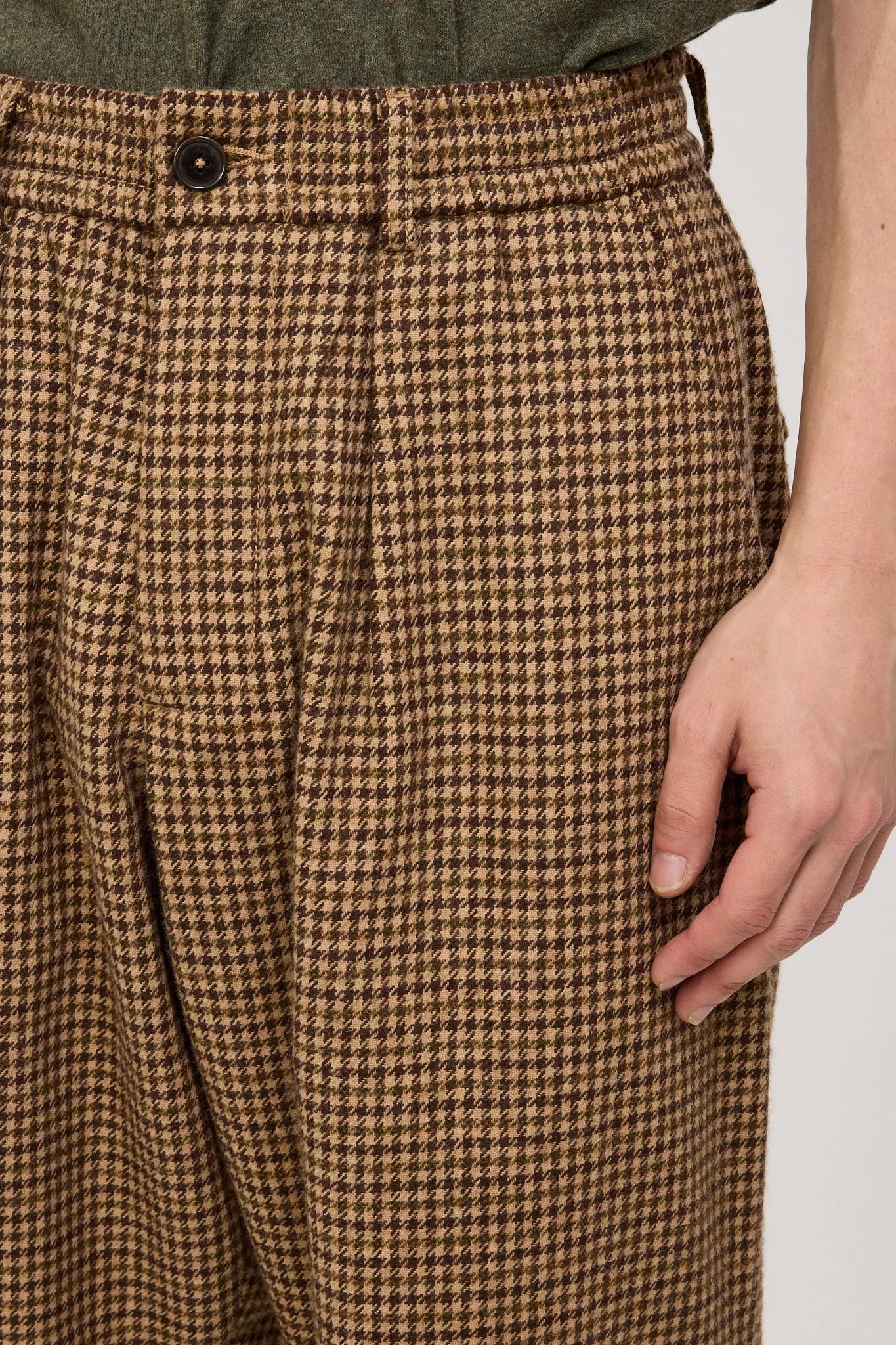 Oxford Pant Houndstooth Tweed Sand