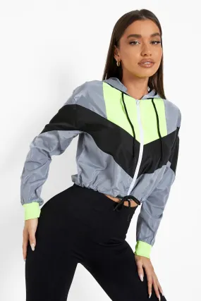 Paneled Crop Windbreaker