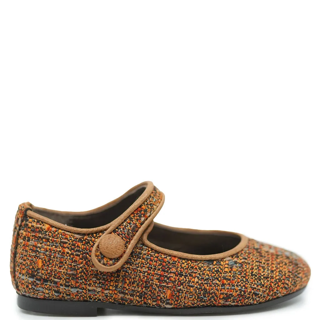 Papanatas Rust Tweed Mary Jane