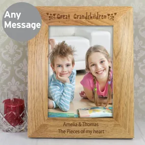 Personalised Great Grandchildren 5x7 Wooden Photo Frame