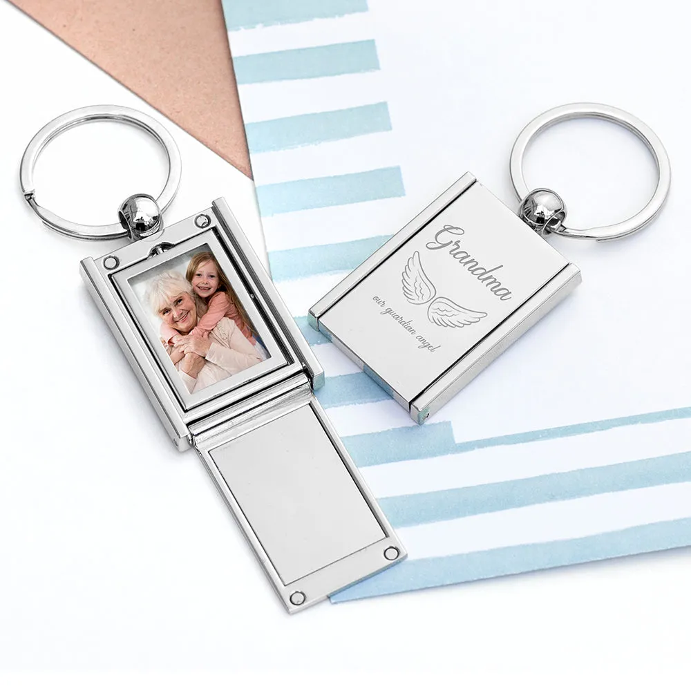 Personalised Guardian Angel Frame Keyring