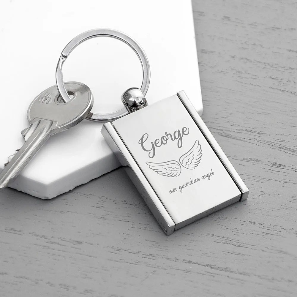 Personalised Guardian Angel Frame Keyring