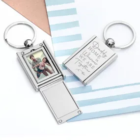 Personalised Home with Daddy Frame Keyring