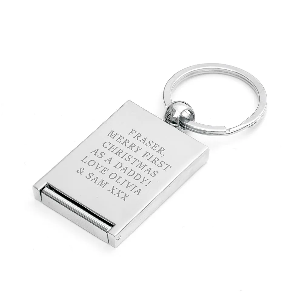 Personalised Home with Daddy Frame Keyring