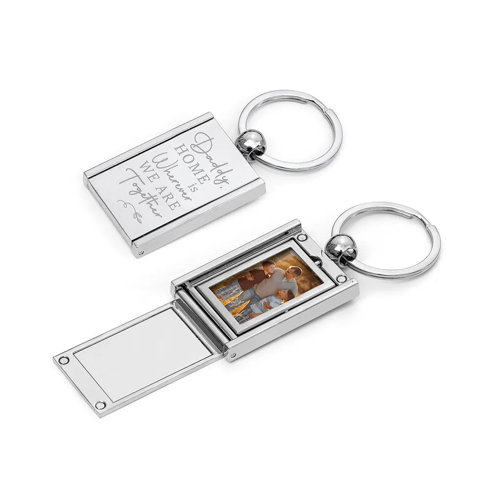 Personalised Home with Daddy Frame Keyring