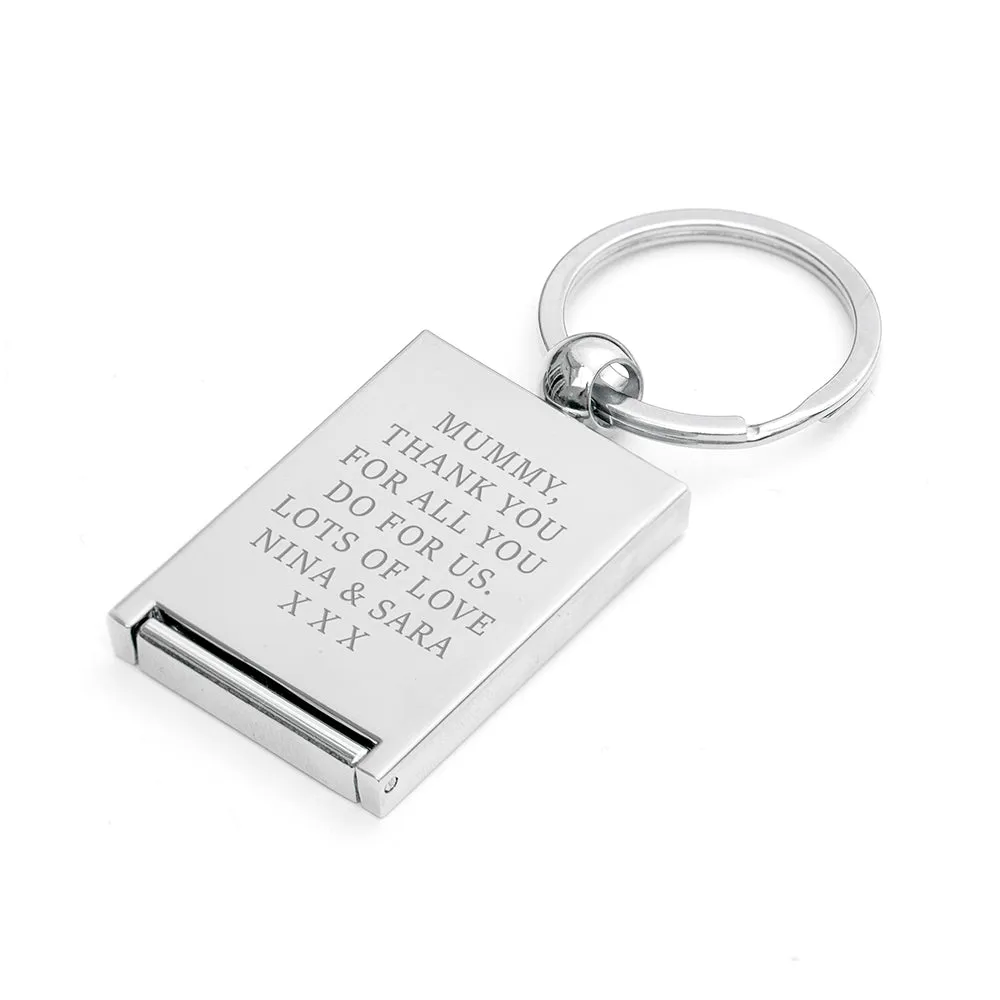 Personalised Home With Mummy Frame Keyring