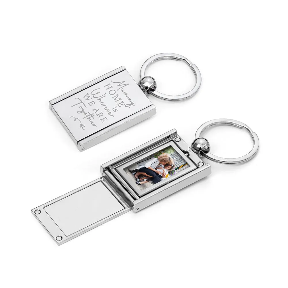 Personalised Home With Mummy Frame Keyring