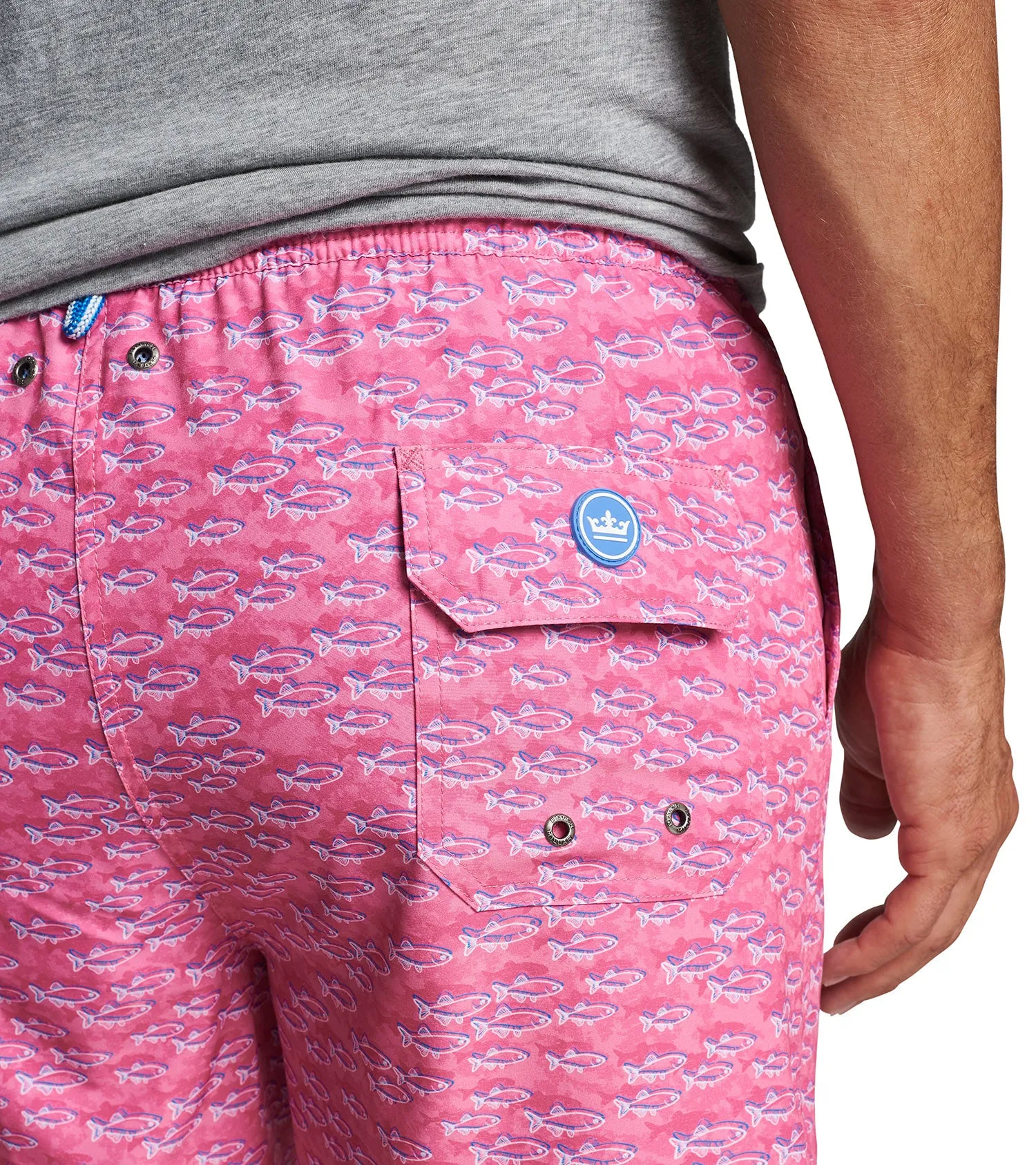 Peter Millar Fish Print Swim Trunk