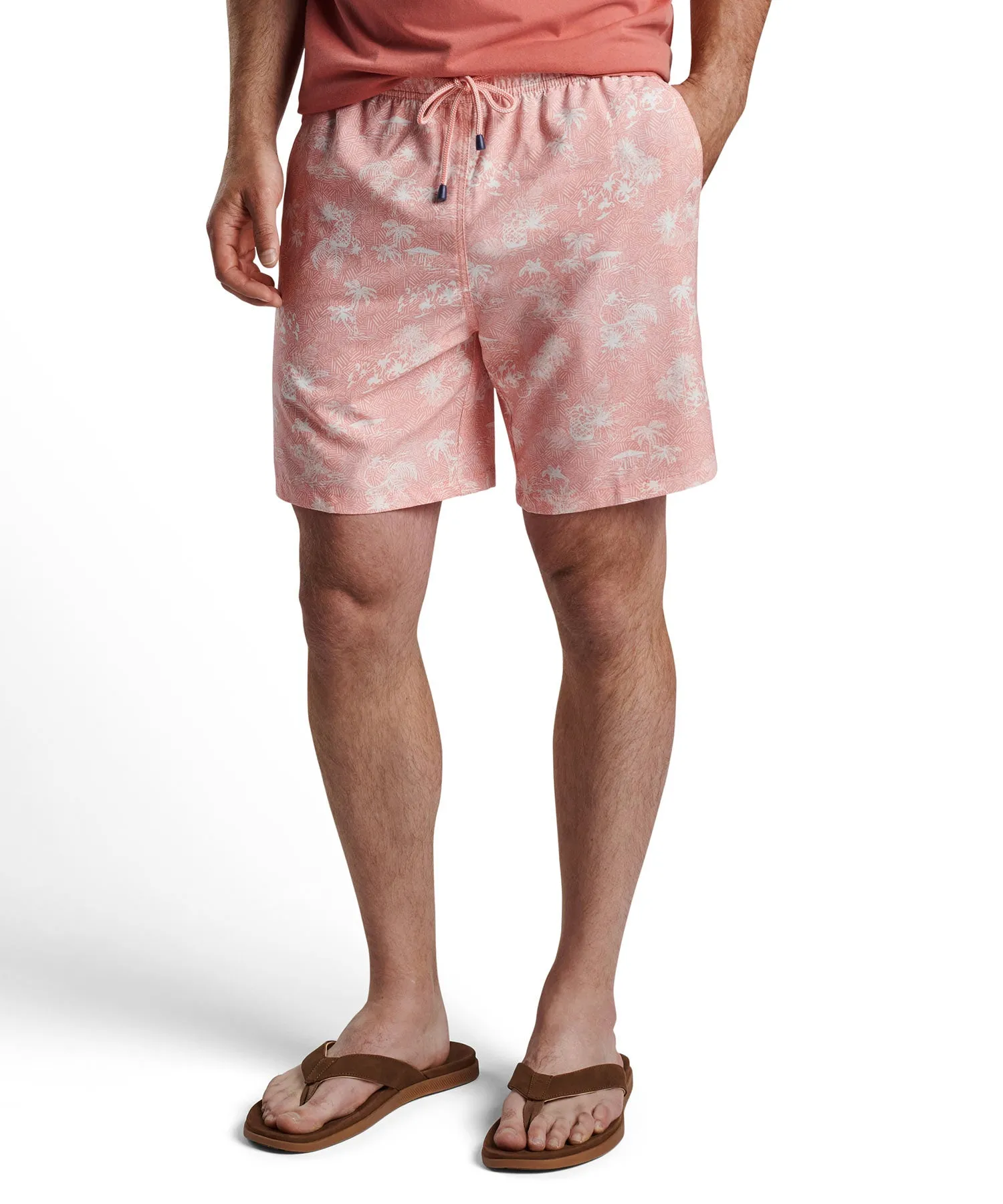 Peter Millar Hawaiian Print Swim Trunk