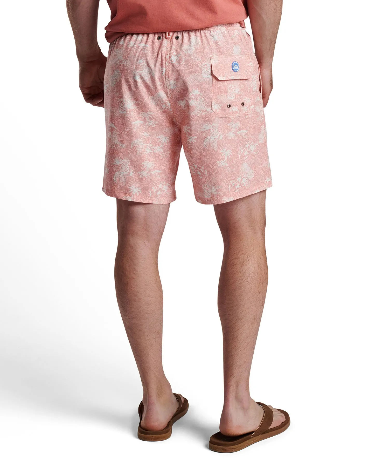 Peter Millar Hawaiian Print Swim Trunk