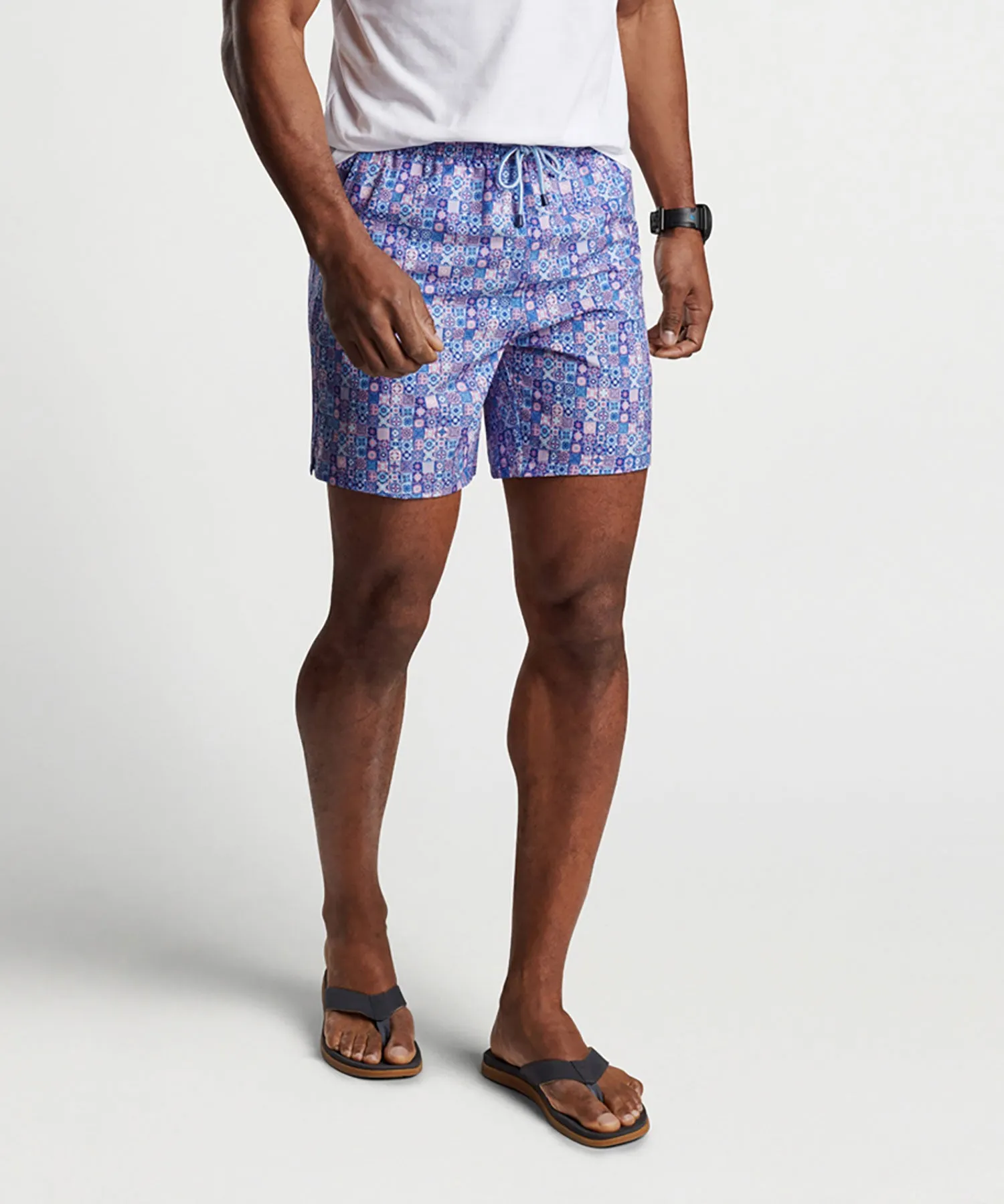 Peter Millar Mosaic Madness Print Swim Trunk