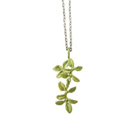 Petite Herb - Thyme 16 Inch Adjustable Pendant Necklace by Michael Michaud