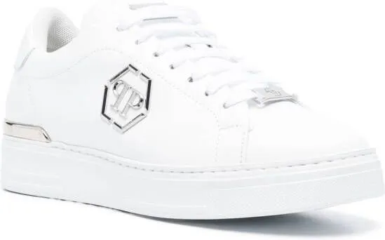 Philipp Plein Hexagon low-top leather sneakers White