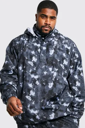 Plus Over The Head Camo Shell Windbreaker