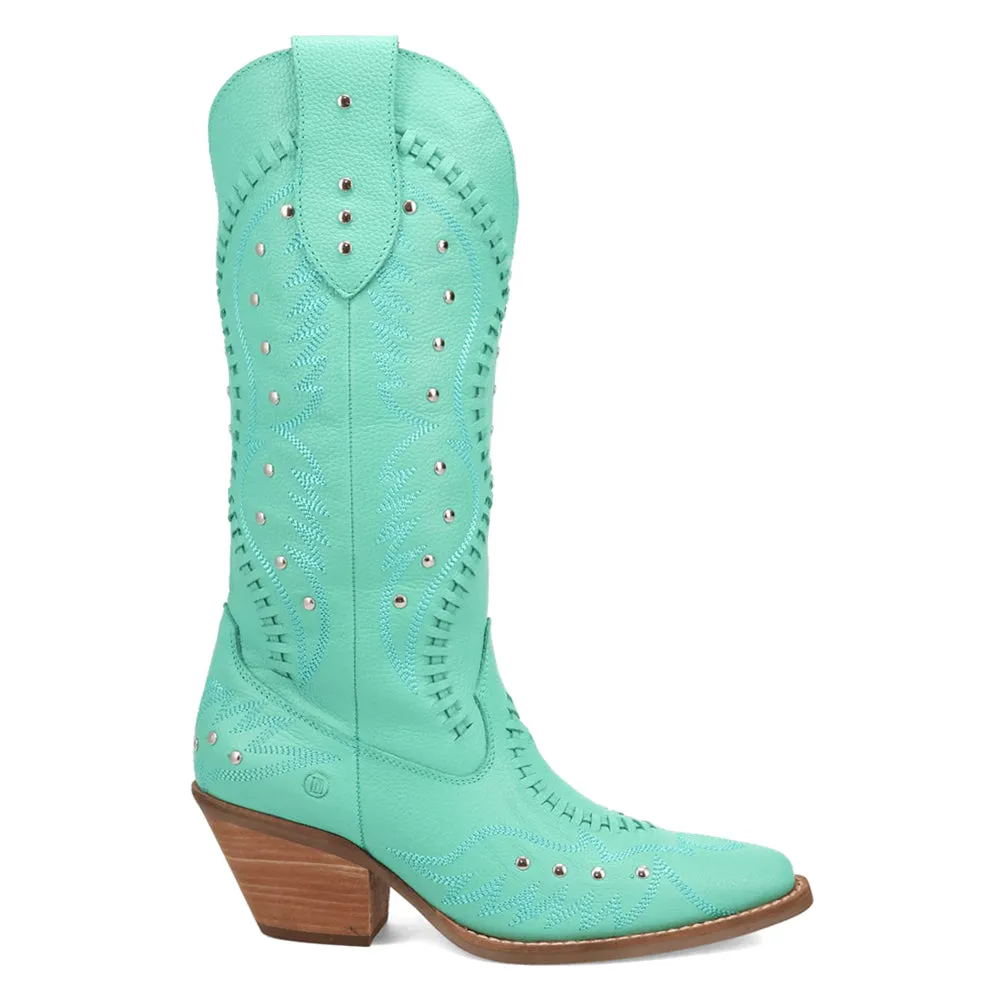 Pretty N' Pink Embroidered Studded Snip Toe Cowboy Boots