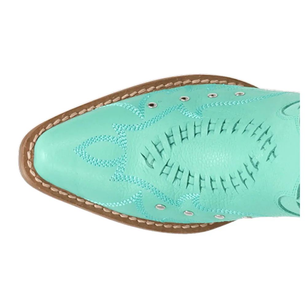 Pretty N' Pink Embroidered Studded Snip Toe Cowboy Boots