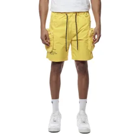 Printed Utility Lounge Windbreaker Shorts - Canary