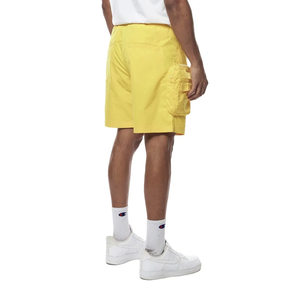 Printed Utility Lounge Windbreaker Shorts - Canary