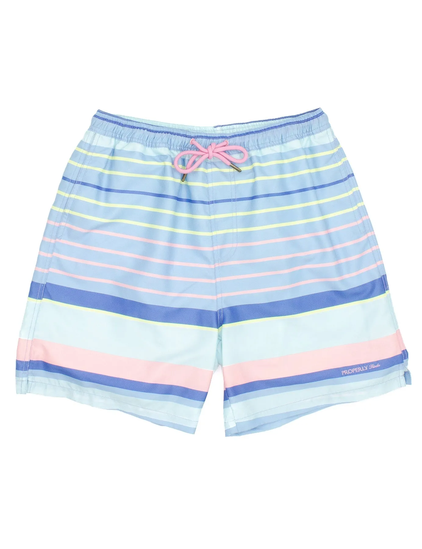 Properly Tied Men’s Swim Trunk - Santa Monica Stripe