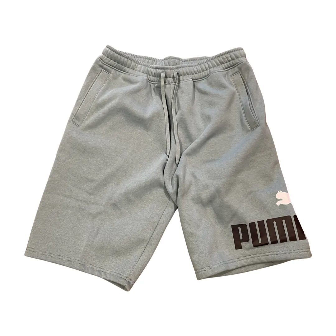 PUMA BIG FLEECE LOGO 10 SHORTS - Men’s- MINERAL BLUE