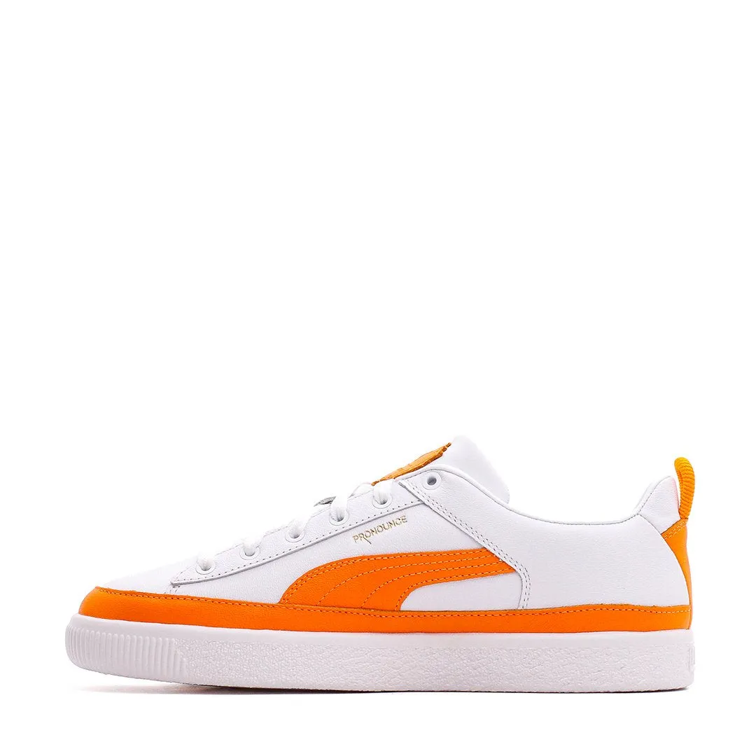 Puma Men Basket VTG Pronounce White Orange 381255-01