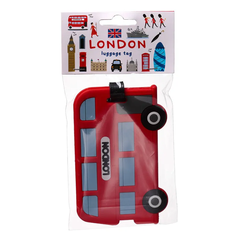 PVC Luggage Tag - London Souvenir London Bus LON65