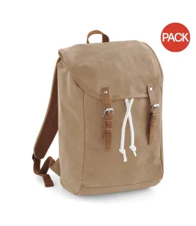 Quadra Vintage Knapsack (Pack of 2) (Sahara) (One Size) - UTBC4190