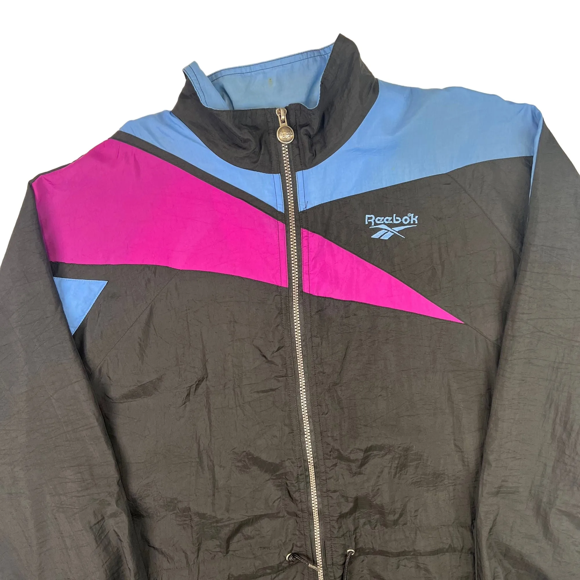 Reebok 90's Colourblock Windbreaker Track Jacket Blue Pink