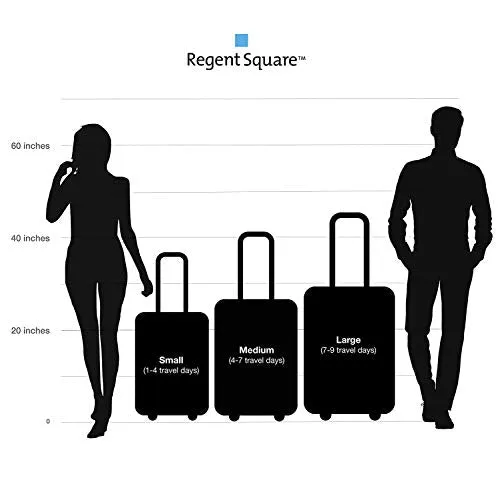 Regent Square Travel - Small Suitcase Hardside Spinner With Goodyear Wheels And Built-in TSA Luggage Lock - Luggage Cabin Approv