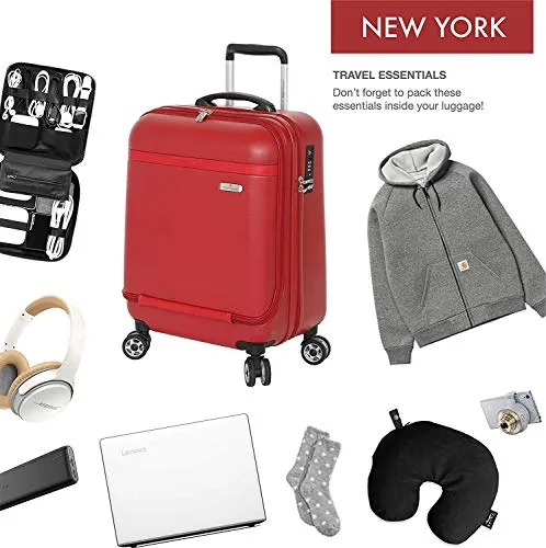 Regent Square Travel - Small Suitcase Hardside Spinner With Goodyear Wheels And Built-in TSA Luggage Lock - Luggage Cabin Approv