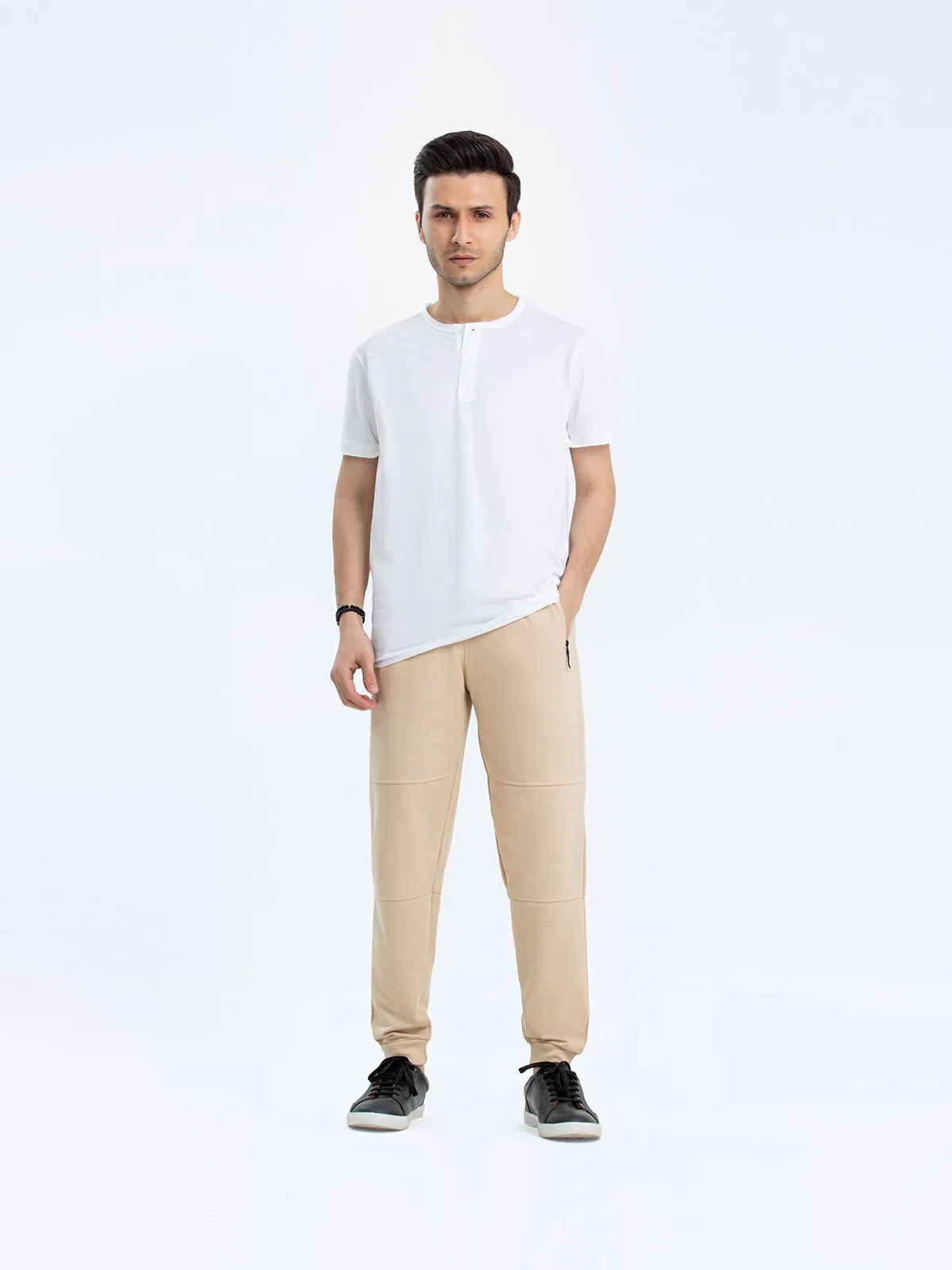 Regular Fit Half Sleeves Henley - FMTCT24-001