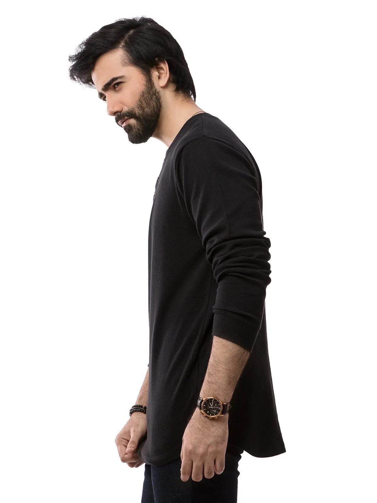 Regular Fit Henley Tee - FMTCF19-007