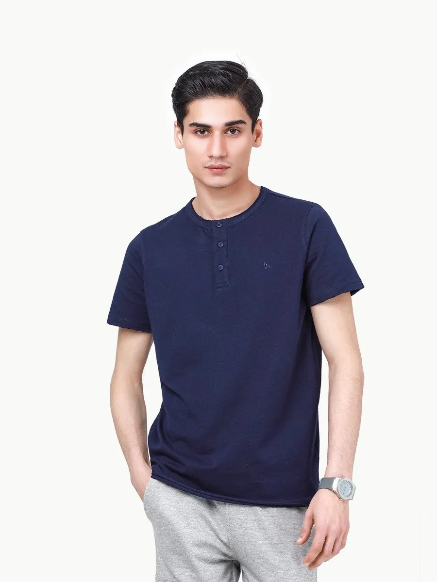 Regular Fit Henley Tee - FMTCT23-003