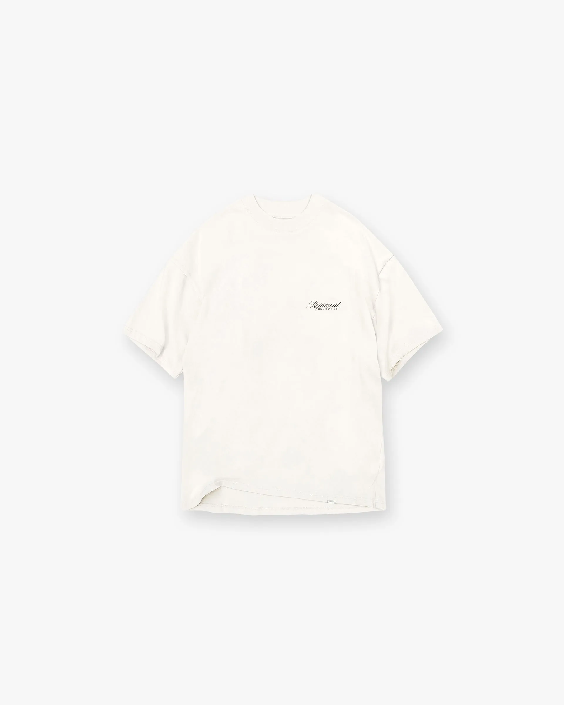 Represent Owners Club Script T-Shirt - Flat White