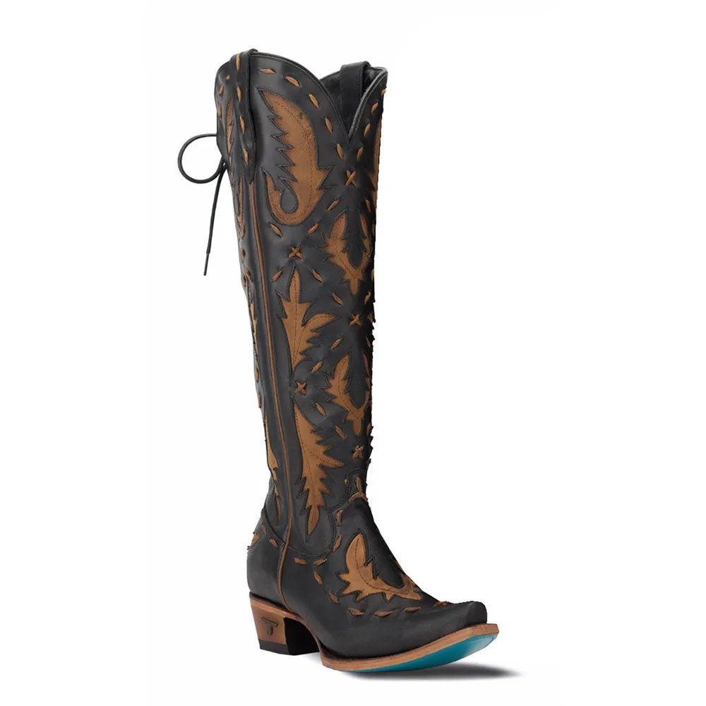 Reverie Overlay Corset Tooled-Inlay Snip Toe Cowboy Boots