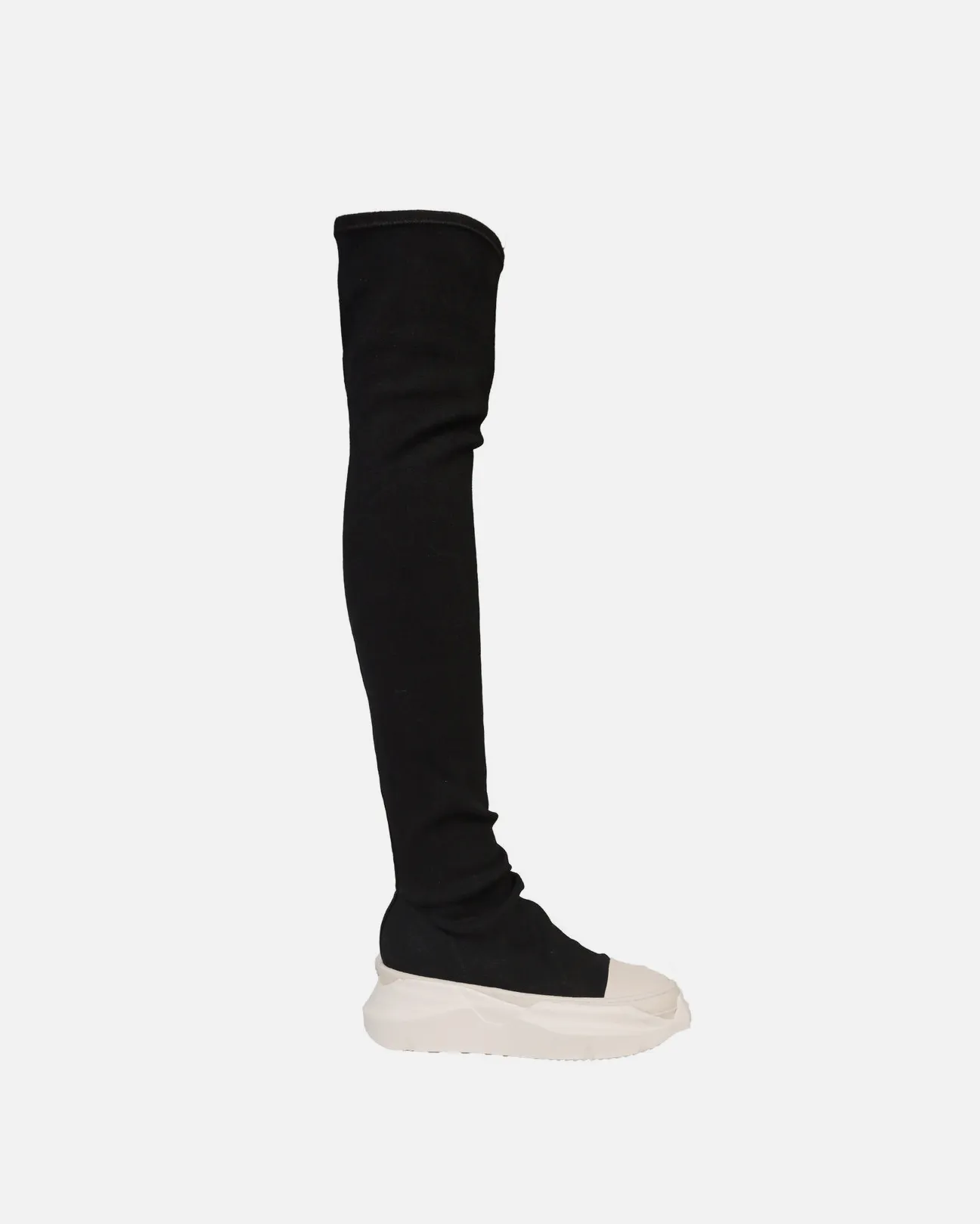 Rick Owens DRKSHDW Abstract Sock Sneakers in Black/Milk