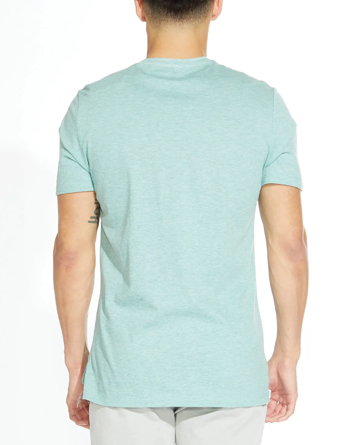 Riley Henley T-Shirt (Heather Green)